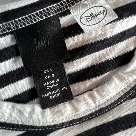 H&M Shirts Hm Disney Mens Striped Gold Mickey Mouse Long Sleeve